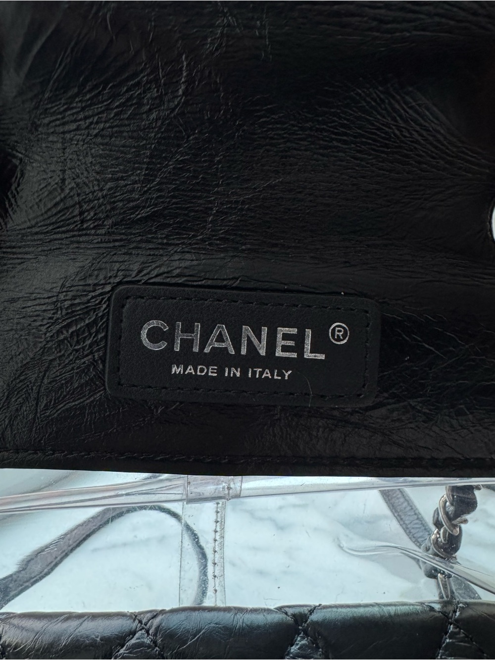 CHANEL Black Quilted PVC and Leather Crossbody/backpack with Chain Strap - Picture 5 of 5